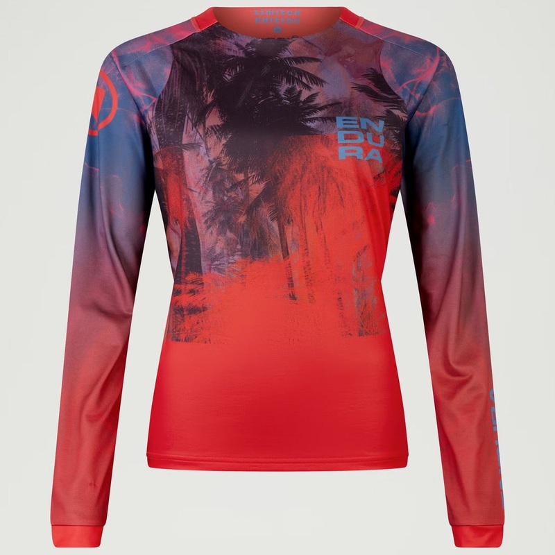 Maglia maniche lunghe donna Endura Tropical Tee LTD – Rosso