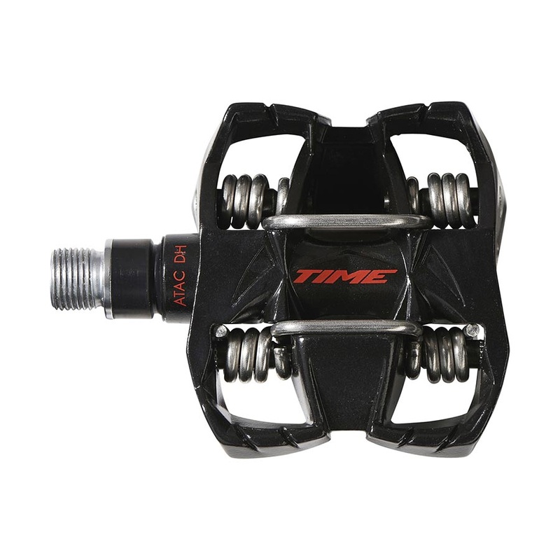 Time ATAC DH 4 Pedals – Dual Sided Clipless Platform Aluminum 9/16 BLK/Red