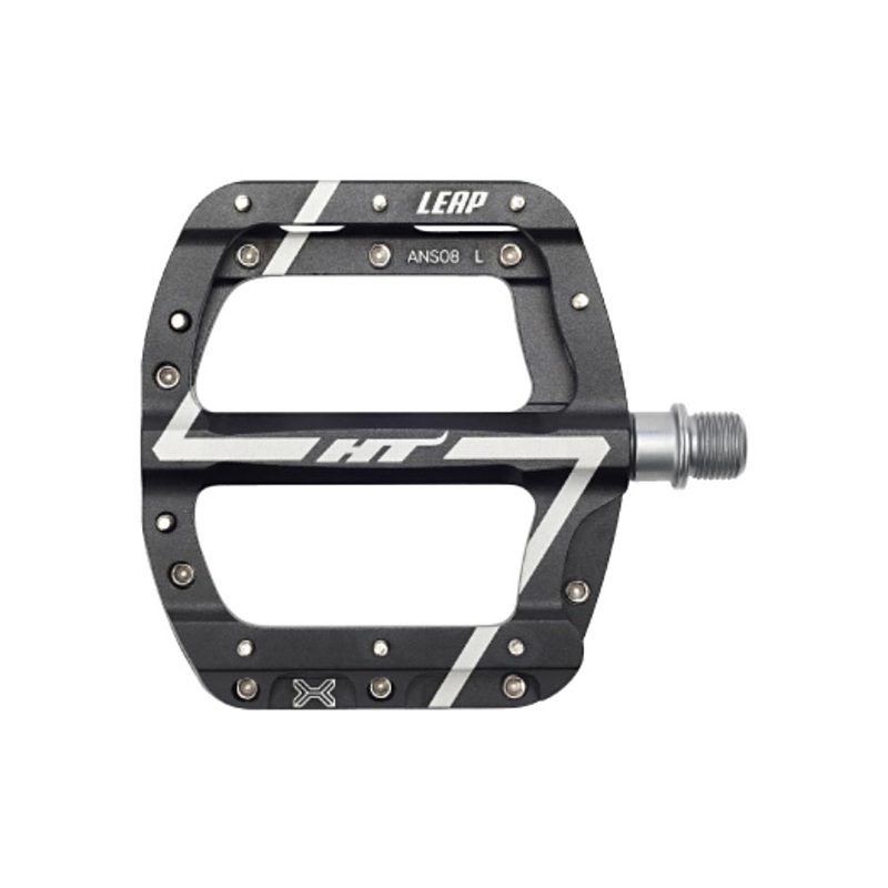 HT Components ANS08 Leap Platform Pedals Body: Aluminum Spindle: Cr-Mo 9/16” Black Pair