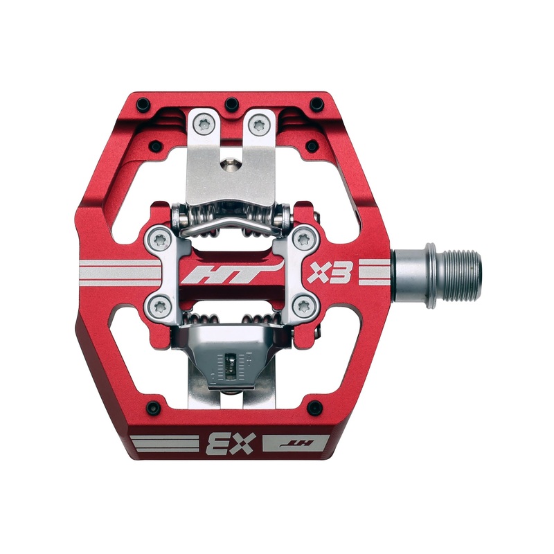 HT Pedals X3 Clipless Platform Pedals CrMo – Red