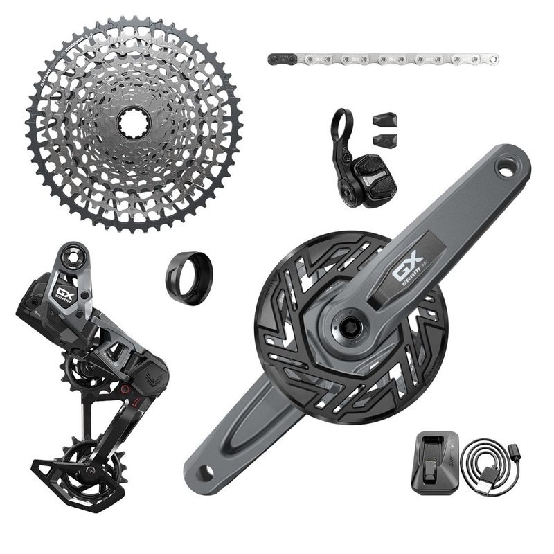 Sram Gx T-Type Eagle E-Mtb Transmission Axs Groupset (Rd W/Battery/Charger/Cord, Ec Pod, Fc Gx Bosch Isis 160 W/Cap, Cr T-Type 36T,Clip-On Guard, Cn 126L, Cs Xs-1275 10-52T):  160Mm