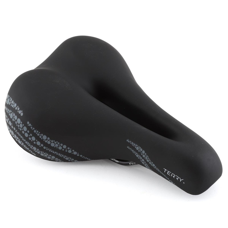 Terry Women’s Cite X Gel Saddle (Black/Bubbles) (Steel Rails) (175mm)
