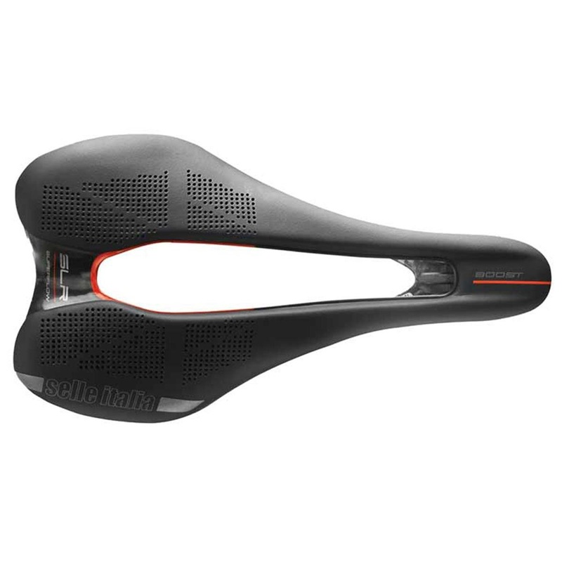 Selle Italia SLR Boost Kit Carbonio Superflow Saddle (Black) (S3) (130mm) (Carbon Rails)