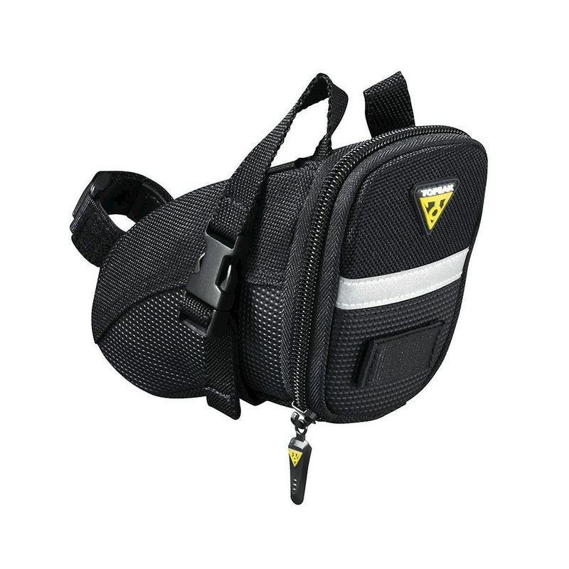 Topeak Aero Wedge Saddle Bags (Black) (w/Strap) (S)