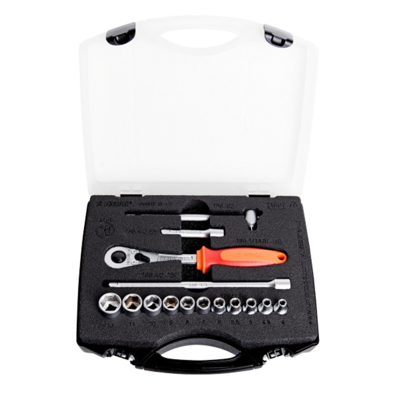 Unior Socket Set 1/4 In Plastic Box