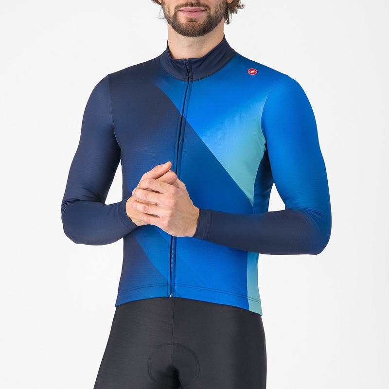 Maglia maniche lunghe Castelli Amplify – Blu