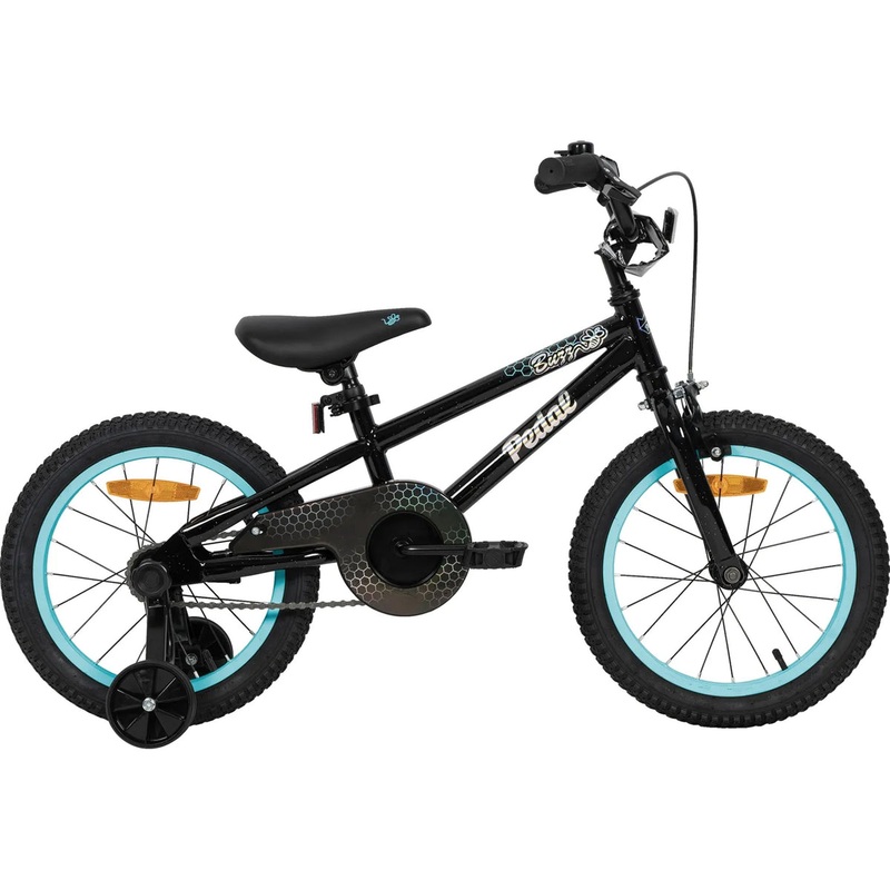 2025 PEDAL BUZZ 16|KIDS 16″ WHEEL (5-7 Years Old)|STEEL BLACK BLUE