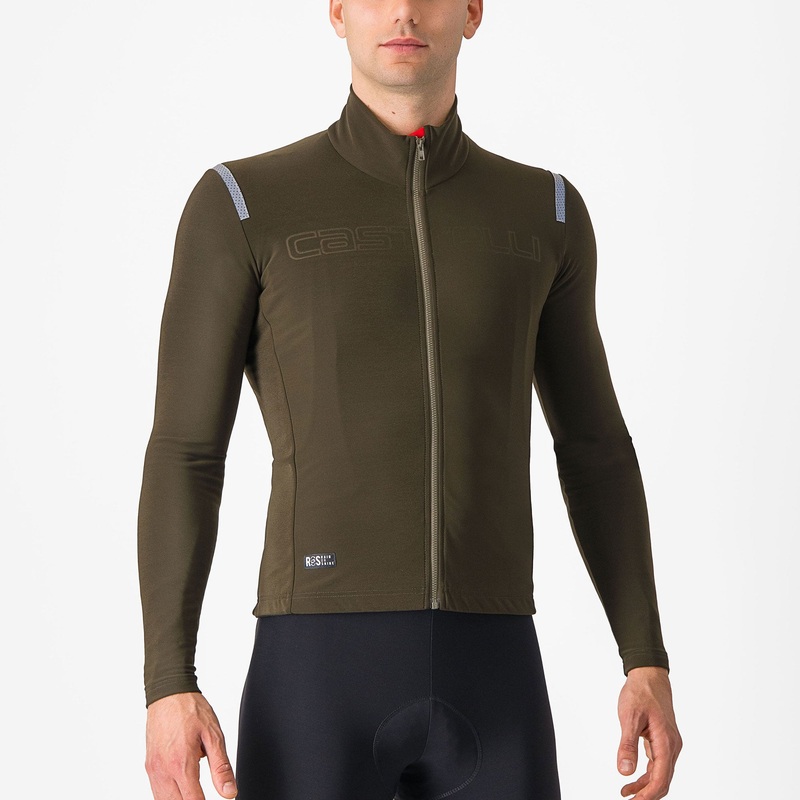 Maglia maniche lunghe Castelli Tutto Nano RoS – Marrone