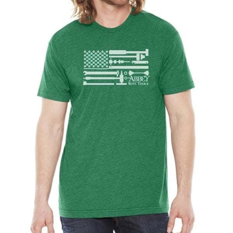 Abbey Bike Tools Abbey Flag T-Shirt Green / M