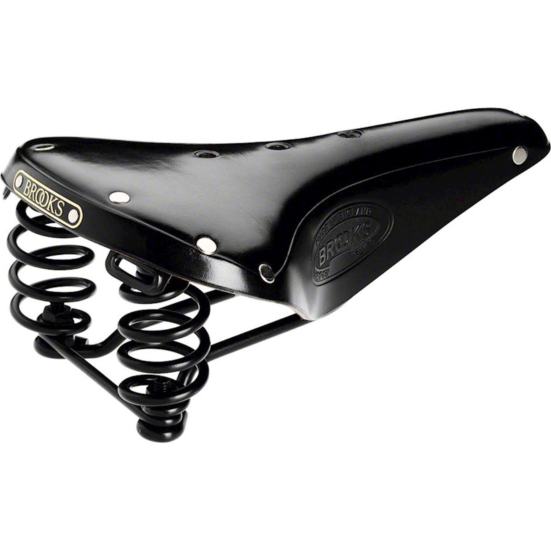 Brooks Flyer Men’s Leather Saddle (Black) (Steel Rails) (170mm)