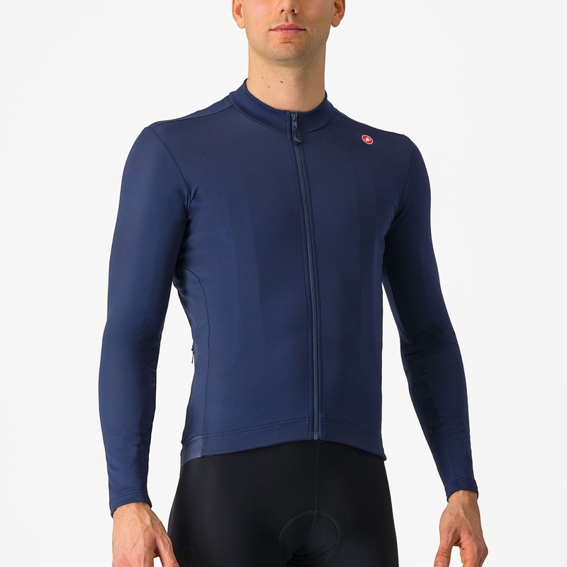 Maglia maniche lunghe Castelli Espresso Thermal – Blu