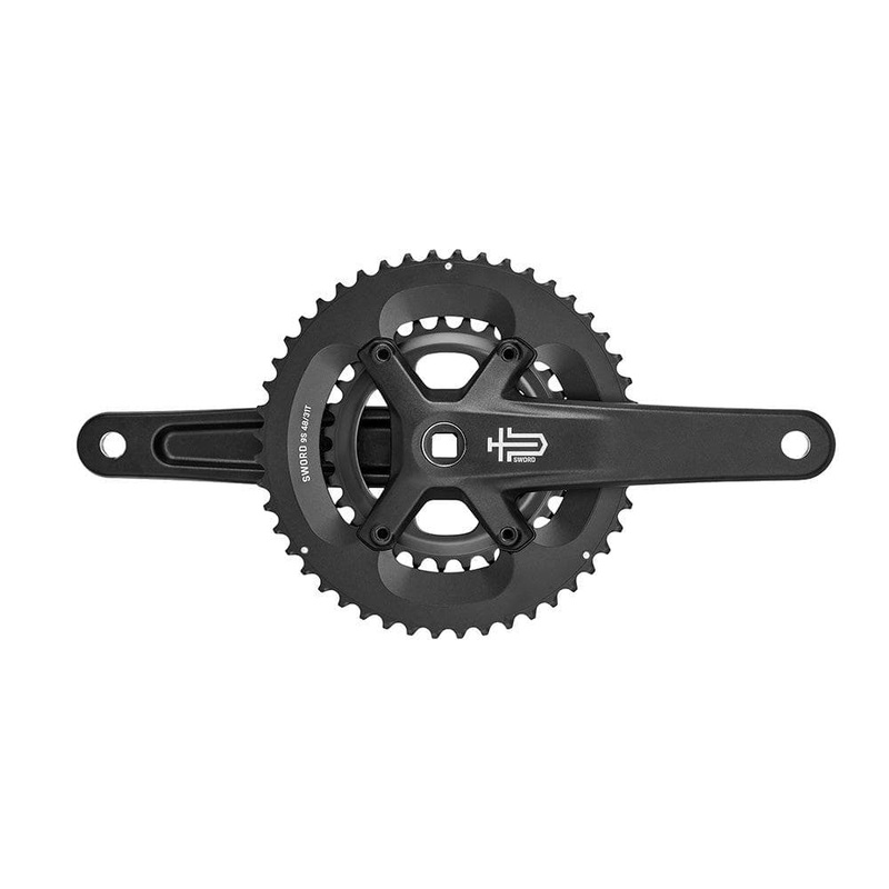 MicroSHIFT Sword Black 2×9 Crankset 172.5mm Black