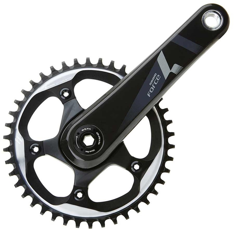 SRAM Force 1 Crankset – 172.5mm 10/11-Speed 42t 110 BCD GXP Spindle Interface BLK