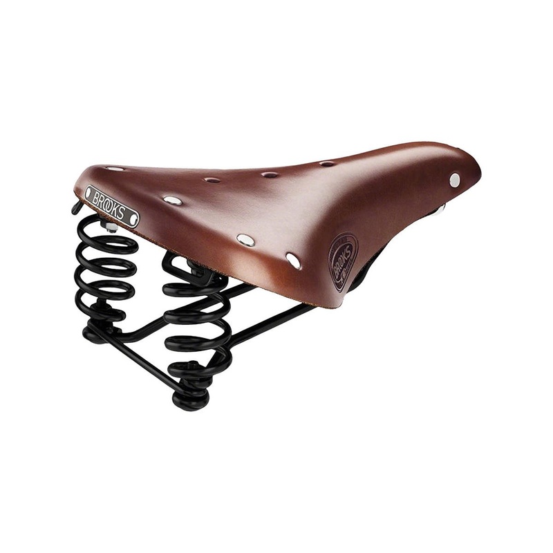 Brooks Flyer S Women’s Saddle (Antique Brown) (Black Steel Rails)