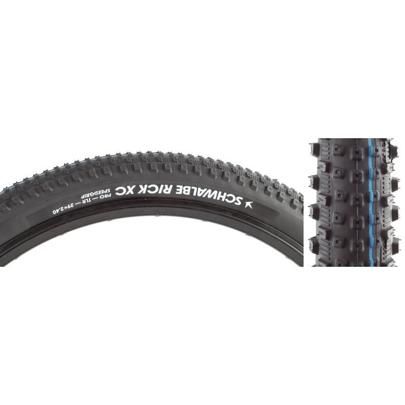Schwalbe Rick XC Pro Tire – 29 x 2.40 Tubeless Folding BLK Evolution Line Pro Addix SpeedGrip