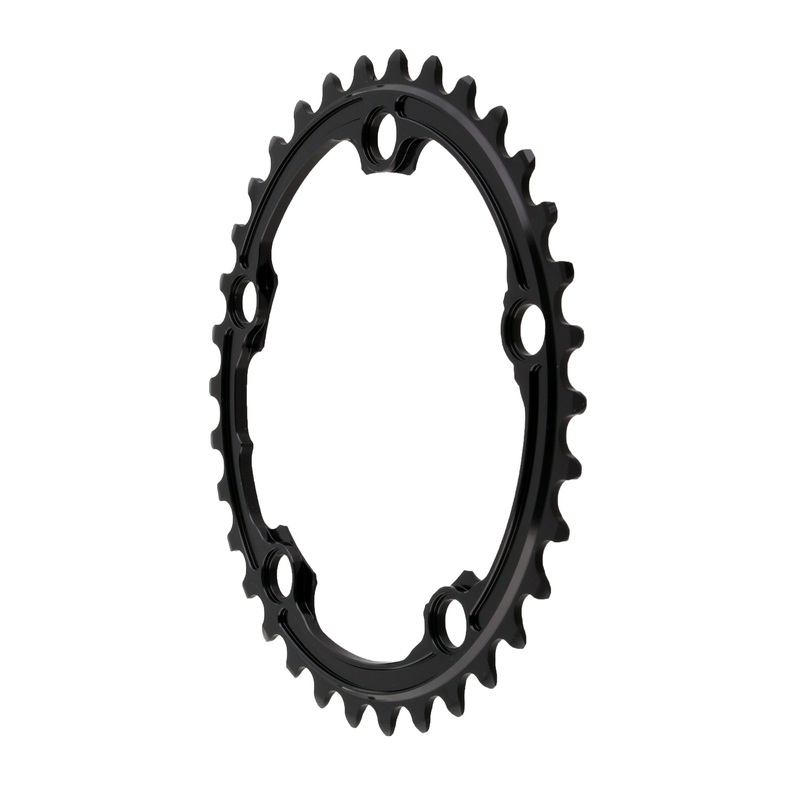Absolute Black Premium Oval Road Chainring 5x110BCD 36T – Black