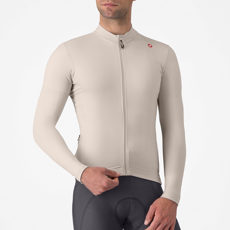 Maglia maniche lunghe Castelli Espresso Thermal – Beige