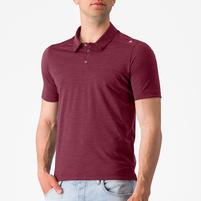 Polo Castelli Merino – Bordeaux