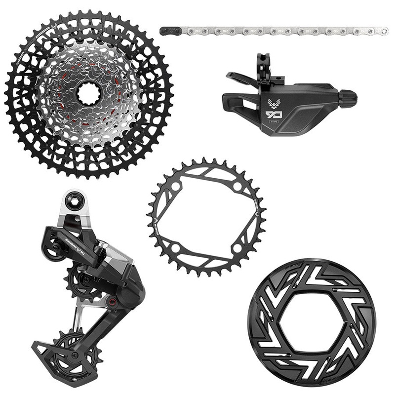 SRAM Eagle 90 Ebike Groupset – No Crank 34T 104bcd Clip-on Guard Chain XS-1275 10-52t Single Click Shifter Rear Derailleur