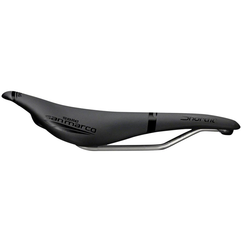 Selle San Marco Shortfit Racing Saddle (Black) (Manganese Rails) (L3) (155mm)
