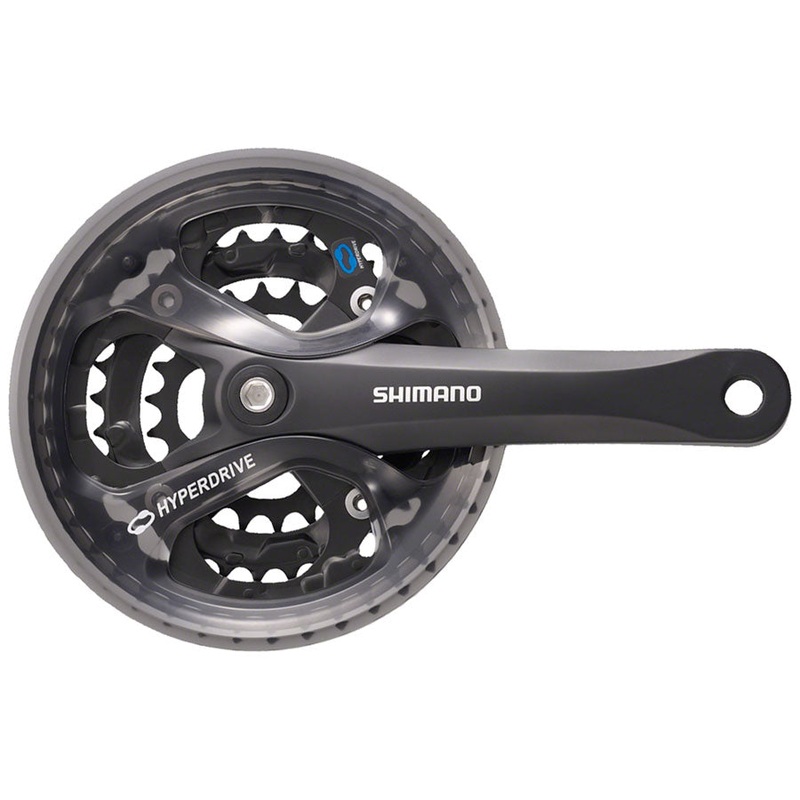 Shimano Acera FC-M361 Crankset – 170mm 7/8-Speed 42/32/22t 104/64 BCD Square Taper JIS Spindle Interface BLK