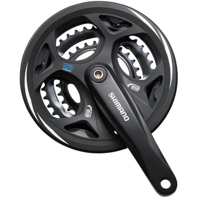 Shimano Altus FC-M311 square taper chainset, with chainguard