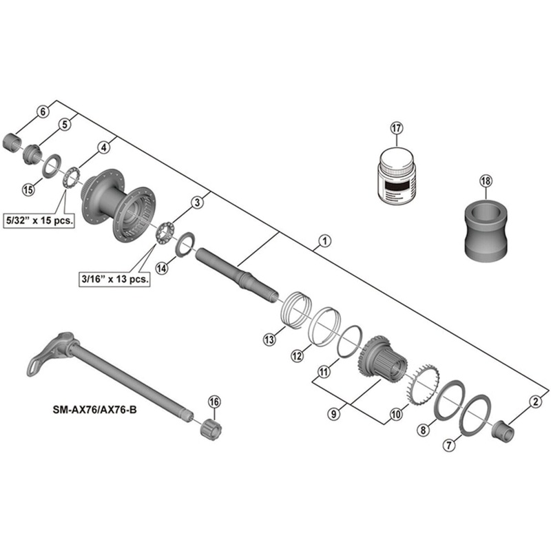 Shimano Spares FH-M8110 complete freewheel body