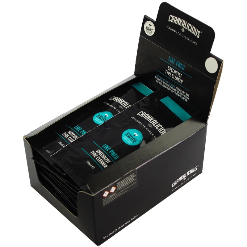 Crankalicious Like Pneu 15ml Kwipe Specialist Tyre Cleaner (20/Box)