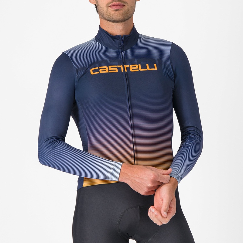 Maglia maniche lunghe Castelli Apice – Blu