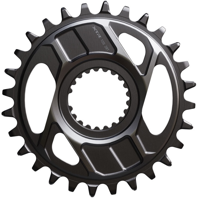 Shimano XTR SM-CRM96 1x Direct Mount Chainring – 28t Shimano Direct Mount For 12-Speed HG+ Chain Fits M9200 M9220 Crank Dark Gray