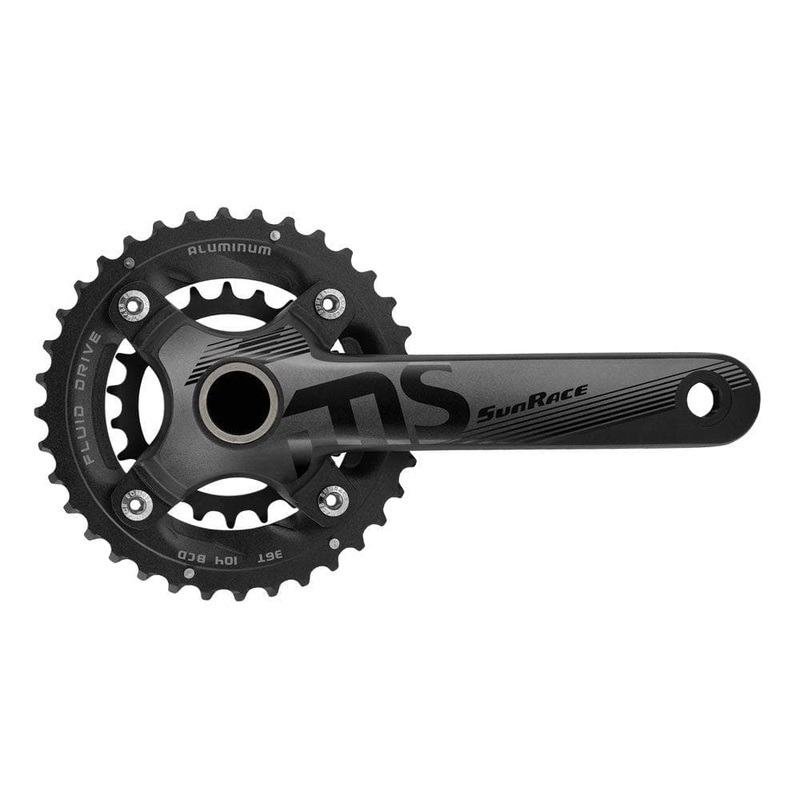 SunRace FCMS66 Double Crank – Black 175mm