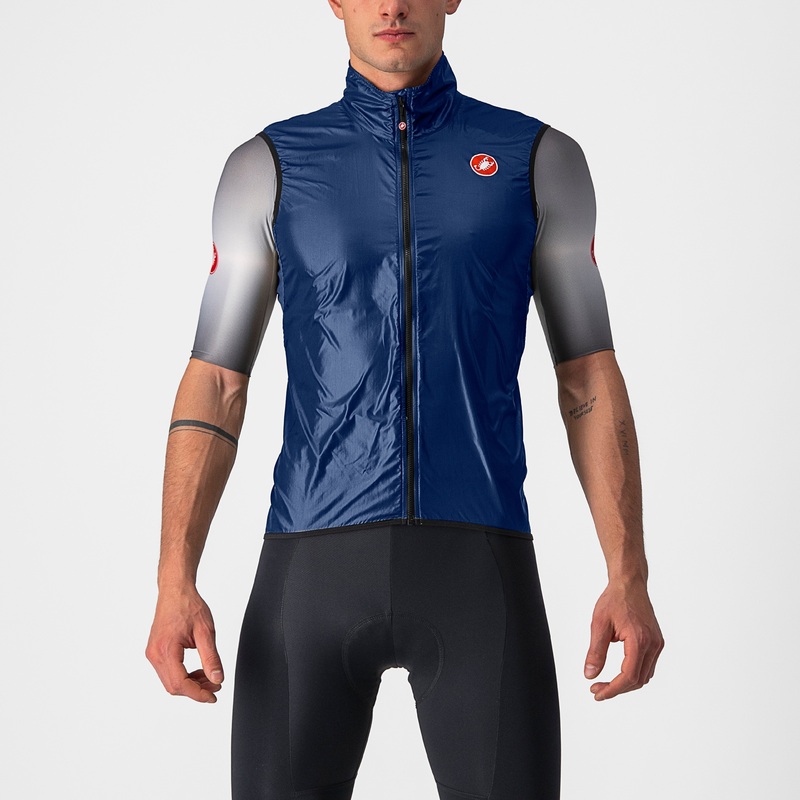 Gilet Castelli Aria – Blu|XS|S|M|L|XL|XXL|XXXL|Blu
