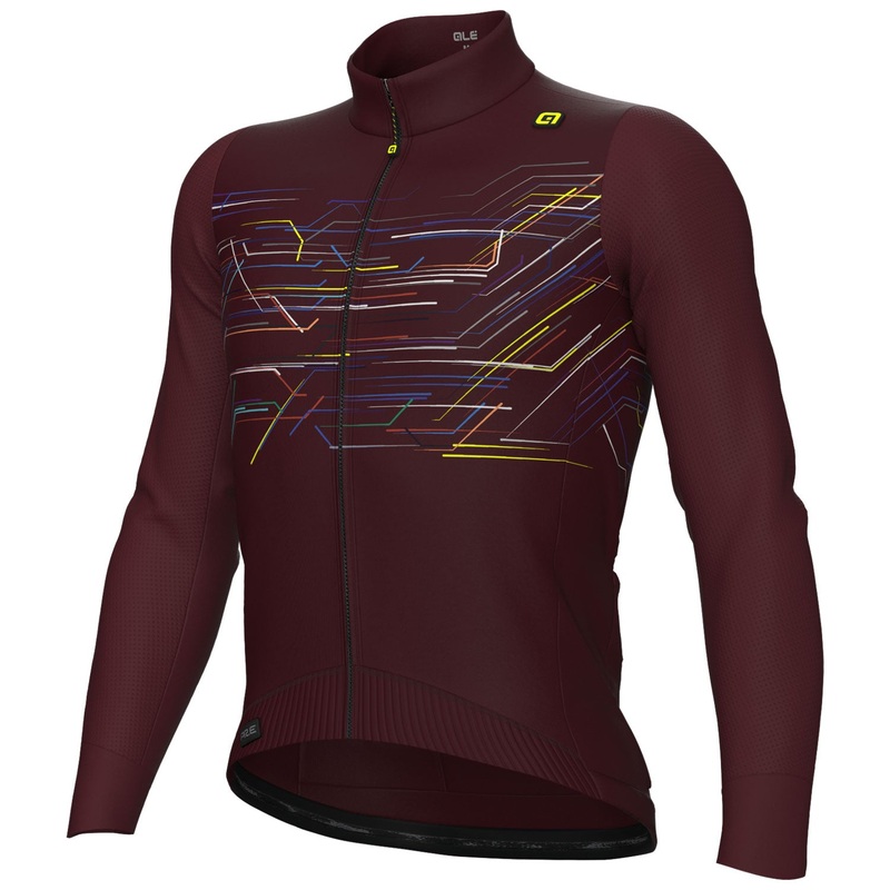 Maglia maniche lunghe Ale PR-E Megabyte – Bordeaux