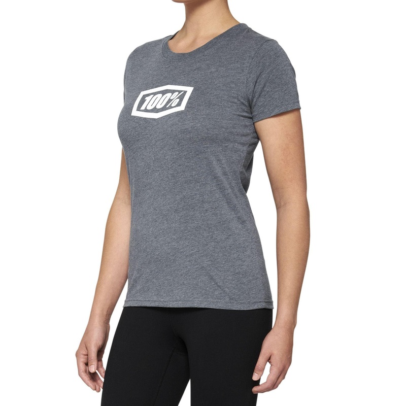 100% ICON Short Sleeve Women’s T-Shirt Heather Grey
