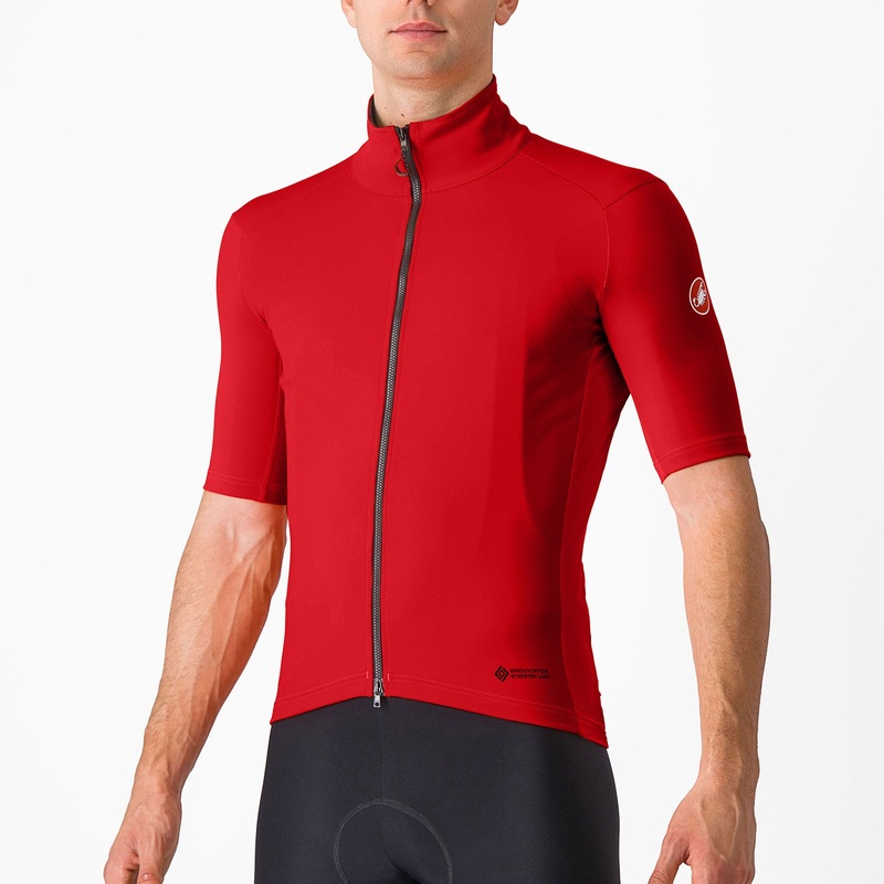 Maglia Castelli Perfetto RoS 2 Wind – Rosso scuro