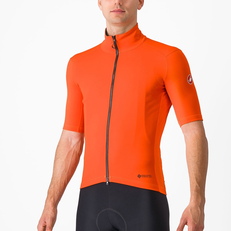 Maglia Castelli Perfetto RoS 2 Wind – Arancio scuro