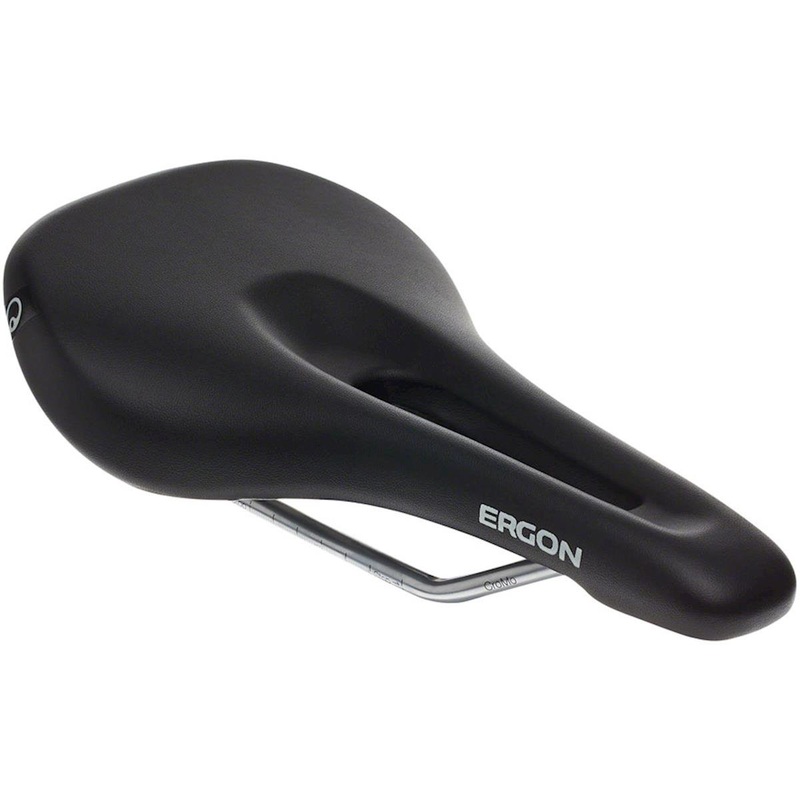 Ergon SM Women’s Saddle (Black) (Chromoly Rails) (S/M)