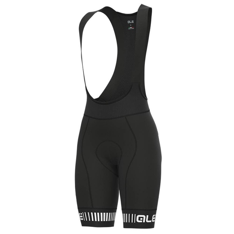 Al Strada PR-R Wmn Bibshorts Black/White XXL