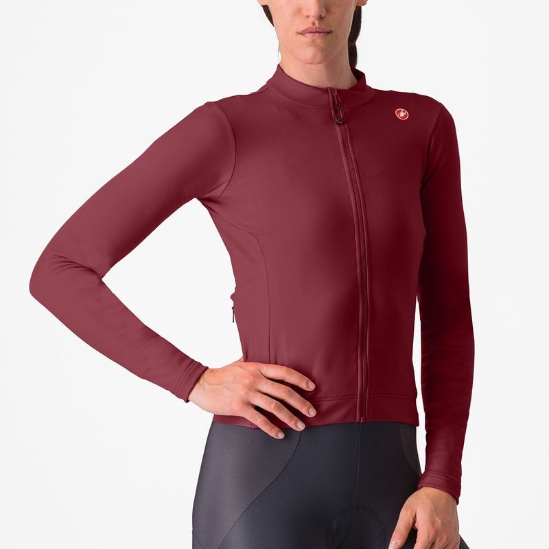 Maglia donna maniche lunghe Castelli Espresso Thermal – Bordeaux
