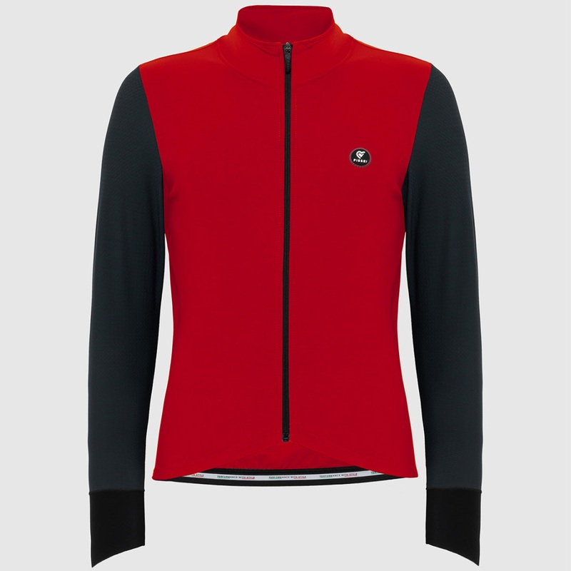 Maglia maniche lunghe Pissei Monviso – Rosso grigio