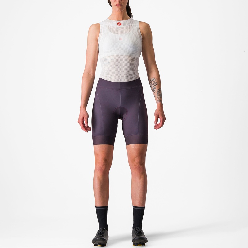 Pantaloncini donna Castelli Prima – Viola