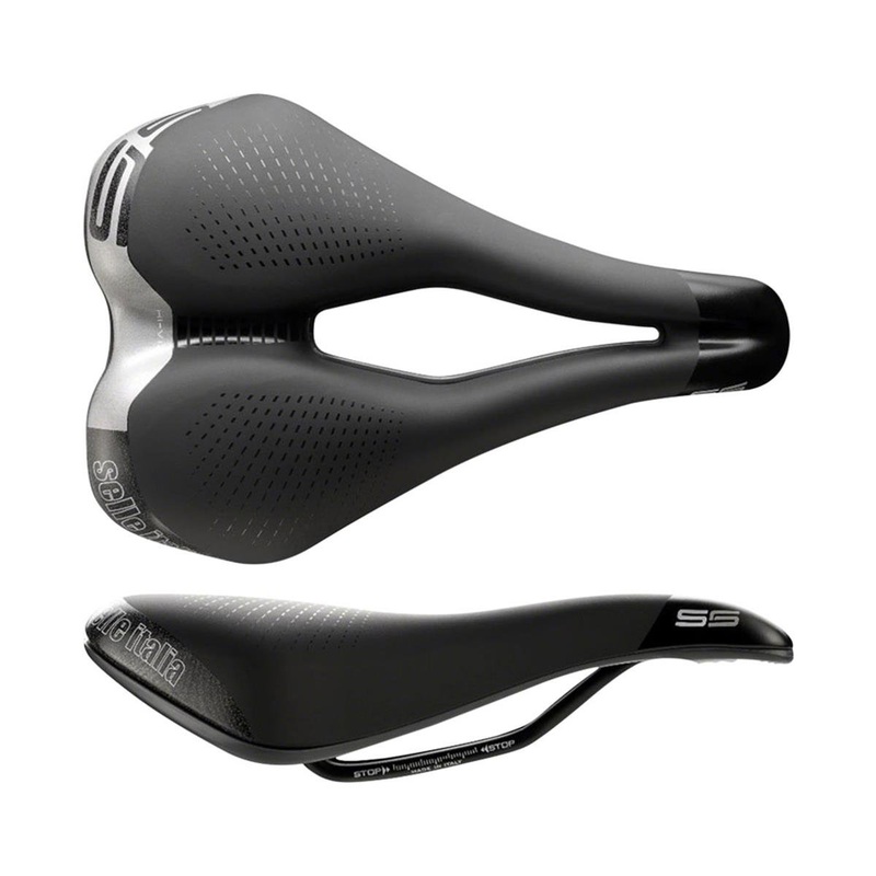 Selle Italia MAX S 5 Superflow Saddle (Black) (L3) (180mm) (w/Hi-Viz Inserts)