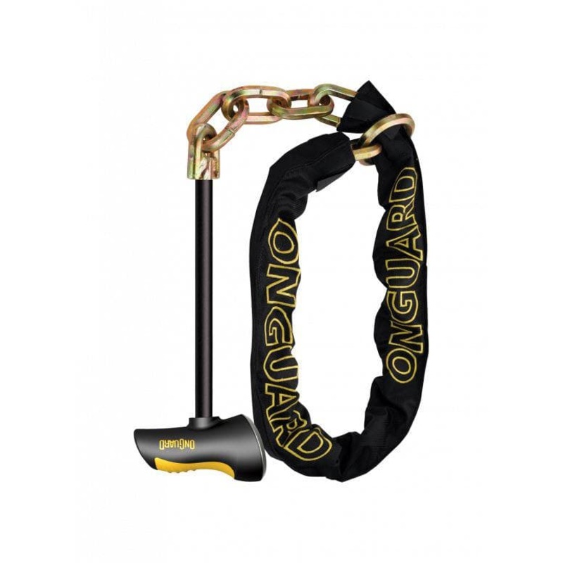 OnGuard Beast Loop and T Chain Lock – Black/Yellow – 110cm