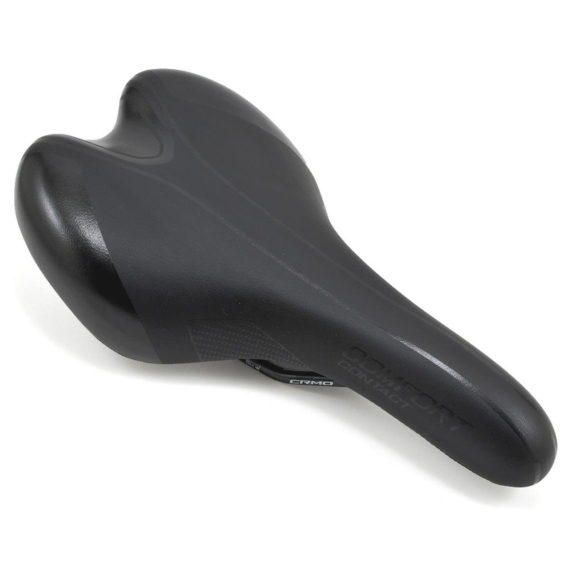Giant Contact Comfort Saddle (Black) (Chromoly Rails) (150mm)