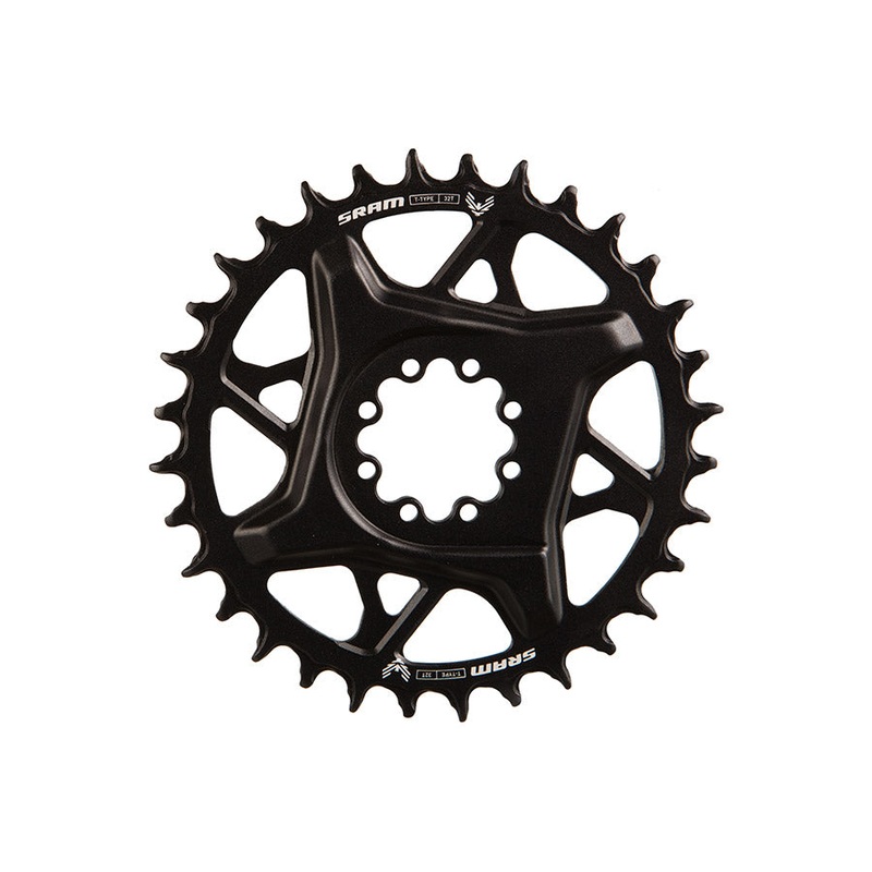 SRAM S1000 Eagle T-Type Direct Mount Chainring – 32t 12-Speed 8-Bolt Direct Mount 3mm Offset Aluminum BLK
