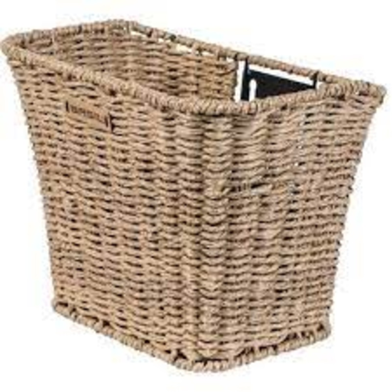 BASIL BREMEN WICKER KF FRONT BASKET, NATURAL BROWN