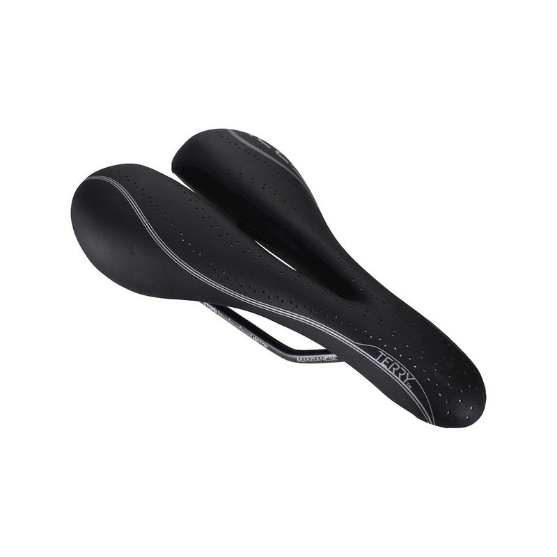 Terry Women’s FLX Gel Saddle (Black) (Manganese Rails) (142mm)