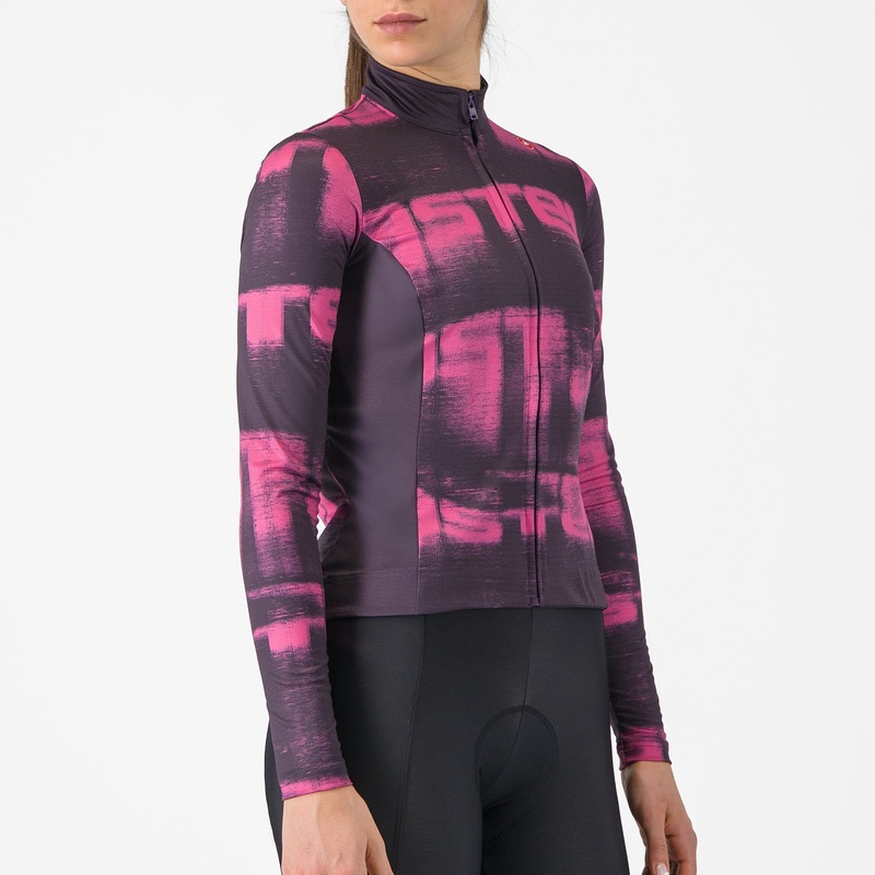 Maglia maniche lunghe donna Castelli Blur Thermal – Viola