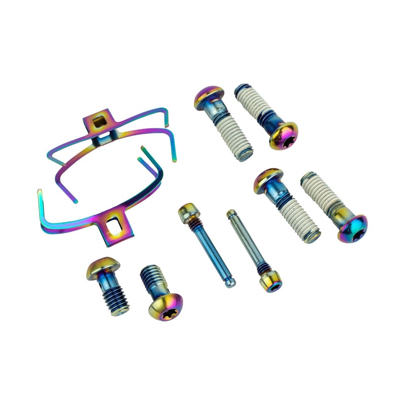 Sram Spare – Disc Brake Caliper Hardware Upgrade Kit – Rainbow (Includes Cps Mounting Bolts, Banjo Bolt, H-Spring, Pad Pin) To Upgrade Qty 2 Calipers, G2 Ult/Rsc: