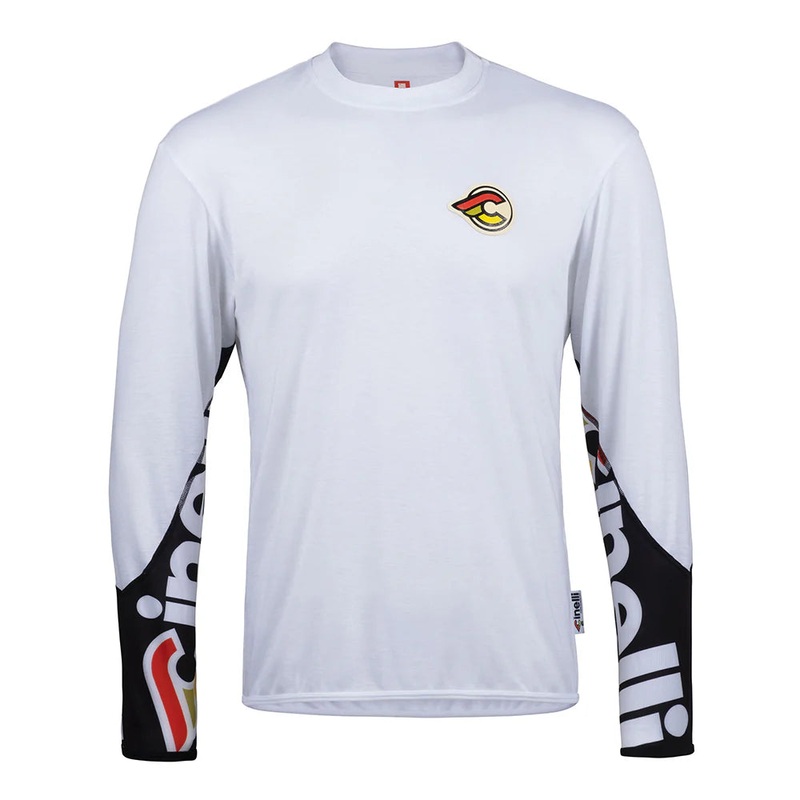 T-Shirt maniche lunghe Cinelli Gravel – Bianco